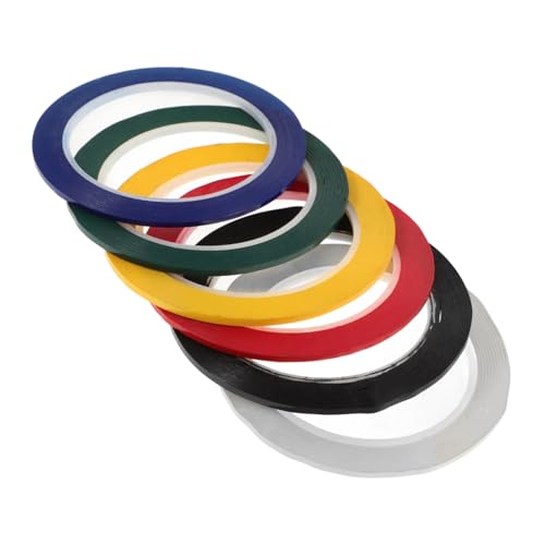 NAMOARLY 6 Rollen Hochtemperatur Isolierband Klebeband Abdeckband Reißband Nadelstreifenband Für Autos Papierbänder Kleiderband Bänder Für Die Montage DIY Klebeband Das Haustier von NAMOARLY