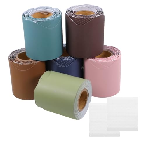 NAMOARLY 6 Rollen Klassenzimmer Pinnwand Bordüre mit Gewelltem Papier Trim für Schuldekoration Selbstklebender Punkte Einfach Zuschneidbar und Anpassbar für Kreative Wandgestaltung von NAMOARLY