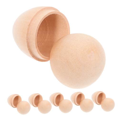 NAMOARLY 6 Stück Holz Ostereier Unlackiert für DIY Bastelbedarf zum Bemalen Dekoration für Ostern und Feiertage Kreative Kunstprojekte und NAMOARLY 6 Stück Holz Ostereier Unlackiert für DIY Bastelbedarf zum Bemalen Dekoration für Ostern und Feiertage Kreative Kunstprojekte und von NAMOARLY