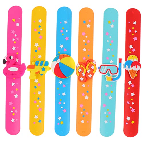 NAMOARLY 6 Stück Slap Armbänder Hawaiian Party Leicht Robust Verschiedene Muster Spaßige Schnapparmbänder Geschenkideen für Sommer Poolparty Mädchen Jungen NAMOARLY 6 Stück Slap Armbänder Hawaiian Party Leicht Robust Verschiedene Muster Spaßige Schnapparmbänder Geschenkideen für Sommer Poolparty Mädchen Jungen von NAMOARLY