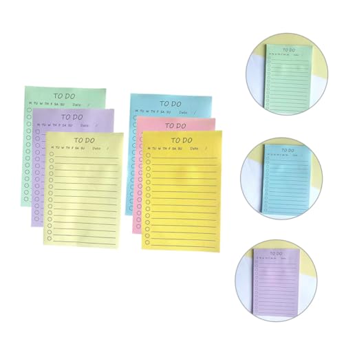 NAMOARLY 6 Stück Teiliges Selbstklebende Abreißbare Memo Pads mit Linien Kleine Haftnotizen für Schule Büro und Zuhause Praktische Notizzettel für To do listen und Markierungen von NAMOARLY