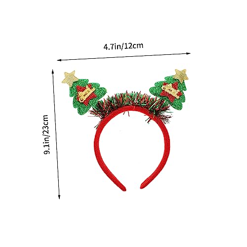 NAMOARLY 6 Stück Teiliges Weihnachtsbaum Haarreif Weihnachtlicher Haarschmuck mit Festlichem Design Verstellbar und Komfortabel für Weihnachtsfeiern Karneval und Festliche Kostümpartys von NAMOARLY