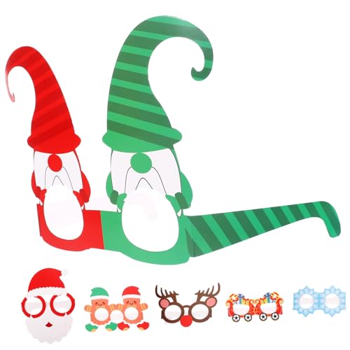 NAMOARLY 6 Stück Weihnachtspapier Rahmen Weihnachtsgläser Aus Papier Weihnachtsbrille Party Drinnen Weihnachts-fotoautomaten-requisiten Weihnachtsdekoration Kostüm Weihnachten NAMOARLY 6 Stück Weihnachtspapier Rahmen Weihnachtsgläser Aus Papier Weihnachtsbrille Party Drinnen Weihnachts-fotoautomaten-requisiten Weihnachtsdekoration Kostüm Weihnachten von NAMOARLY