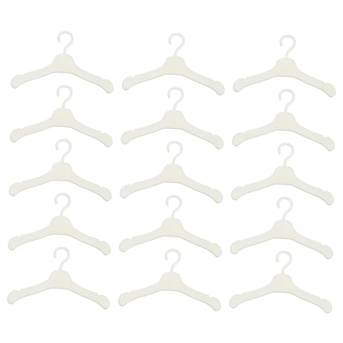 NAMOARLY 60 Stück Mini -Kleidung Hängen Kleiderbügel Kleiderständer Miniatur-kleiderbügel Mini-kleiderbügel Kleiderbügel Für Puppen Kleiderständer Für Puppen Weiß Plastik von NAMOARLY