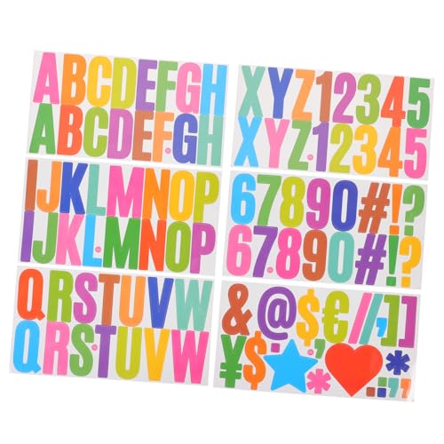 NAMOARLY 6Blätter Buchstaben Zahlen Aufkleber Selbstklebende DIY Alphabet Zahlen Sticker für Scrapbooking Bastelprojekte Dekoration von Briefkästen Türen und Fenstern NAMOARLY 6Blätter Buchstaben Zahlen Aufkleber Selbstklebende DIY Alphabet Zahlen Sticker für Scrapbooking Bastelprojekte Dekoration von Briefkästen Türen und Fenstern von NAMOARLY