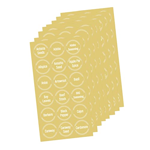 NAMOARLY 8 Blätter 144 Stück Gewürzbezeichnungsaufkleber küchenetiketten gewürz beschriftung Würzen Gewürzglas-Etikett etikettenaufkleber für zutaten Transparentes PP-Material Yellow NAMOARLY 8 Blätter 144 Stück Gewürzbezeichnungsaufkleber küchenetiketten gewürz beschriftung Würzen Gewürzglas-Etikett etikettenaufkleber für zutaten Transparentes PP-Material Yellow von NAMOARLY