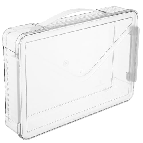 NAMOARLY Aktenbox aus Kunststoff Transparente Dokumentenbox mit Großer Kapazität Tragbare Aufbewahrungsbox für Büro und Zuhause Vielseitig Einsetzbar Langlebig und Verschleißfest von NAMOARLY