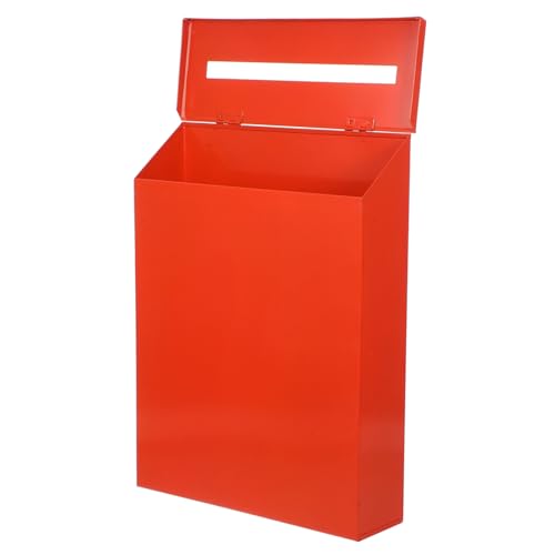 NAMOARLY Briefkasten Im Vintage Stil Eisen Bauernhaus Briefkasten Vintage Briefkasten Wandmontage Dekorativer Briefkasten Orange von NAMOARLY
