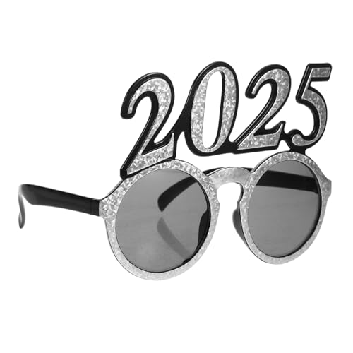 NAMOARLY Digitale Brille Lustige Tanzbrille 2025 Silvesterbrille 2025 Silvesterbrillenrahmen Geformte Modebrille Partybrille Silvesterpartybrille Brille LED PC Silber NAMOARLY Digitale Brille Lustige Tanzbrille 2025 Silvesterbrille 2025 Silvesterbrillenrahmen Geformte Modebrille Partybrille Silvesterpartybrille Brille LED PC Silber von NAMOARLY