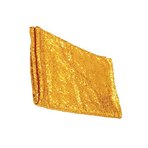 NAMOARLY Paillette Tischdecke Für Hochzeiten Und Partys Elegante Goldene Sequins Dekorative Tischwäsche Für Buffets Dessert Und Anzeigetische von NAMOARLY