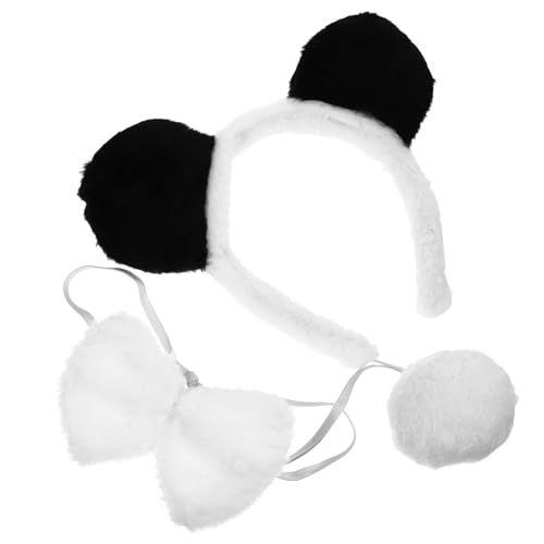 NAMOARLY Panda Kostüm Set Flauschiges Stirnband und Fliege für Tier Cosplay Zubehör für Kostümpartys und Bühnenauftritte Einzigartiges und Niedliches Design NAMOARLY Panda Kostüm Set Flauschiges Stirnband und Fliege für Tier Cosplay Zubehör für Kostümpartys und Bühnenauftritte Einzigartiges und Niedliches Design von NAMOARLY
