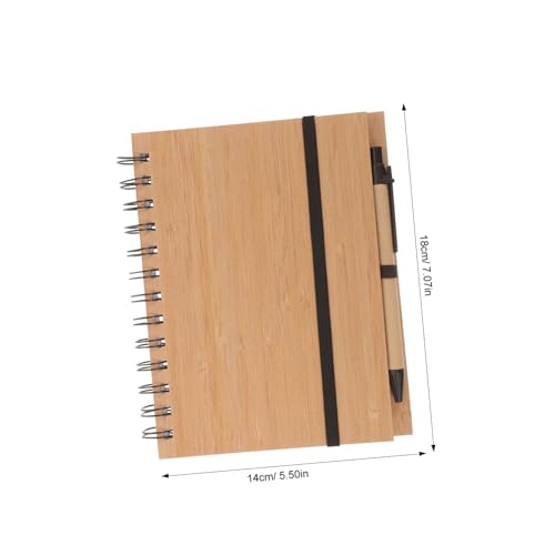 NAMOARLY Spiralnotizblock mit Bambusdeckel Multifunktionaler Wochenplaner und To Do Organizer Tragbares Notizbuch für Büro und Schule Nachhaltiger Notizblock für Tägliche Planung und von NAMOARLY