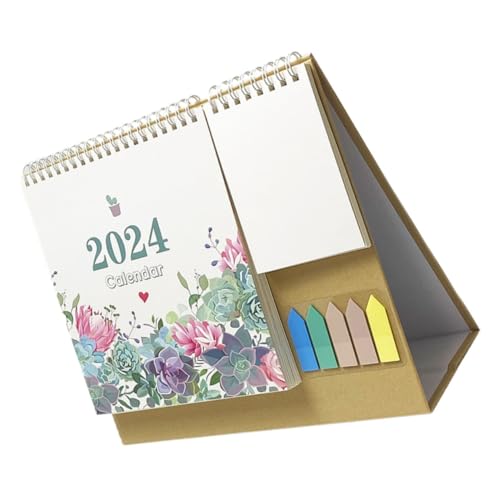 NAMOARLY Tischkalender Multifunktionaler Desktop Planer mit Notizblock Ganzjähriger Planung Dekorativ für Büro und Zuhause für Termine und Erinnerungen von NAMOARLY