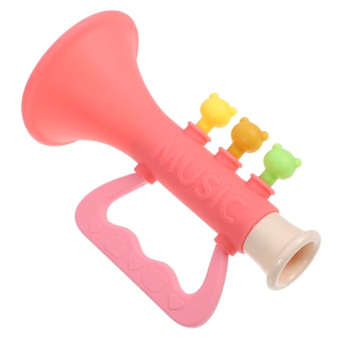 NAMOARLY Trompete outdoor Kreatives Spielzeugtrompete Handtuchbänder Musikspielzeug Musikalisches Fußball Horn Plastik rot von NAMOARLY