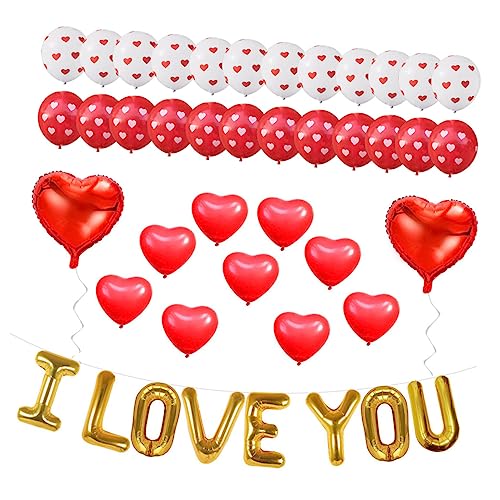 NAMOARLY Valentinstags Dekoration I LOVE YOU Ballon Set Herzform Latexballons Und 46 Teiliges Set Mit Buchstabenballons Herzballons Und NAMOARLY Valentinstags Dekoration I LOVE YOU Ballon Set Herzform Latexballons Und 46 Teiliges Set Mit Buchstabenballons Herzballons Und von NAMOARLY