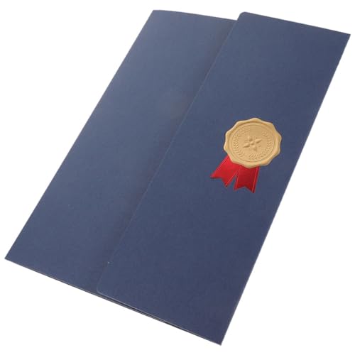 NAMOARLY Zitierschale für Zertifikate Preisträger Urkundenhülle Abschlussdiplominhaber dokumentenmappe mappen briefumschläge Dokumentenpapiereinband dekorativer Einband des Zertifikats Blue von NAMOARLY