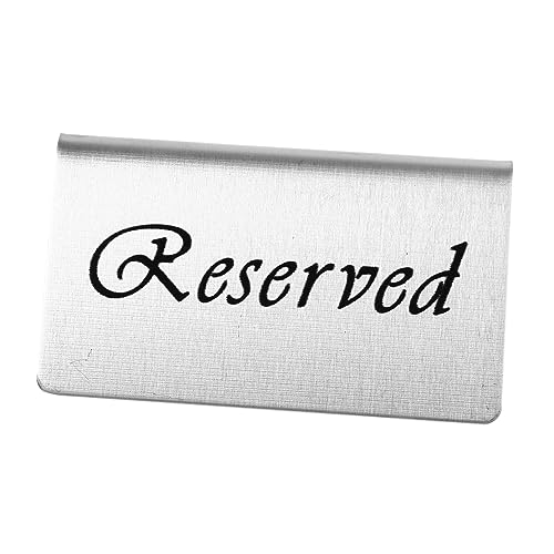 NAMOARLY event hochzeitslaken sitzecke Bankett seatt Reserviertes Schreibtischschild reservierte Schilder für Tische Tischschilder Clubschilder für Flaschenservice Rostfreier Stahl Silver von NAMOARLY