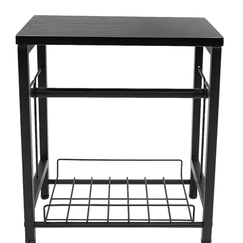 Etikettenhalter für Rollen und Fächerfalz-Etiketten, Thermo-Etikettenhalter aus Holz, schwarz von NANANARDOSO