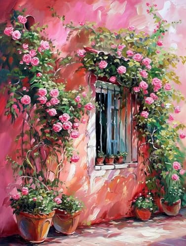 NANASUGUR DIY Mädchen Malen Nach Zahlen Erwachsene mit Pinsel und Acrylfarben Ölgemälde-Set als Geschenk für Kinder und Erwachsene,Rahmenlos 40X50CM Rosa Mondblumenwand NANASUGUR DIY Mädchen Malen Nach Zahlen Erwachsene mit Pinsel und Acrylfarben Ölgemälde-Set als Geschenk für Kinder und Erwachsene,Rahmenlos 40X50CM Rosa Mondblumenwand von NANASUGUR