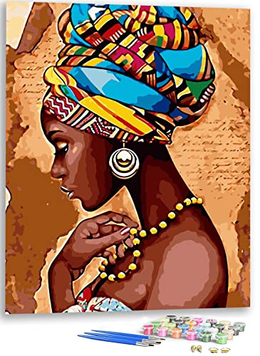 NANASUGUR Malen Nach Zahlen Erwachsene, DIY Handgemalt Ölgemälde Kit für Anfänger und Erwachsene Kinder Gemälde, Kreatives Geschenk Home Haus Deko, Afrikanisches Mädchen 40x50CM Ohne Rahmen NANASUGUR Malen Nach Zahlen Erwachsene, DIY Handgemalt Ölgemälde Kit für Anfänger und Erwachsene Kinder Gemälde, Kreatives Geschenk Home Haus Deko, Afrikanisches Mädchen 40x50CM Ohne Rahmen von NANASUGUR