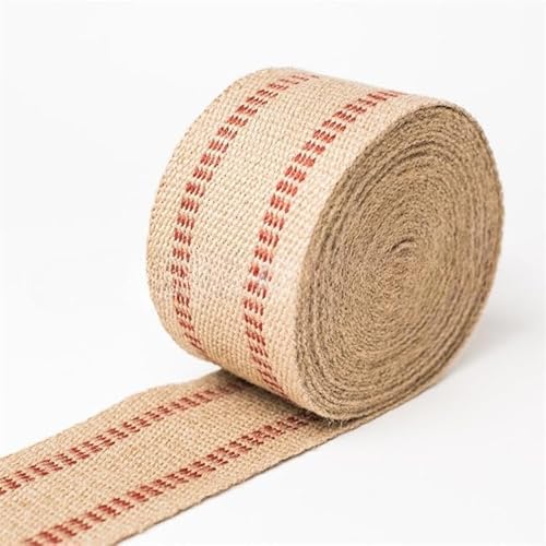 NANZU 6/12 Meter * 2–10 cm breit, roter Punkt, breites Jute-Gurtband, Polsterung, gewebtes Juteband, Rolle, breites Juteband für rustikale Dekorationen, Geschenkverpackungen NANZU 6/12 Meter * 2–10 cm breit, roter Punkt, breites Jute-Gurtband, Polsterung, gewebtes Juteband, Rolle, breites Juteband für rustikale Dekorationen, Geschenkverpackungen von NANZU