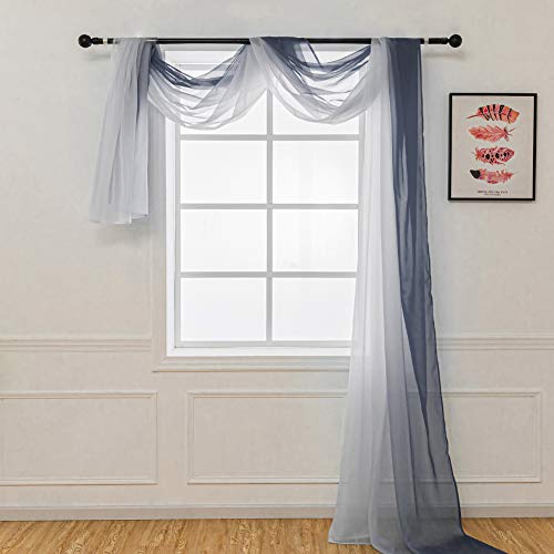NAPEARL Ombre Fensterschal Volant, romantischer Farbverlauf Voile Schal Volant für Zeremonie Hintergrund, Hochzeitsbogen, Kinderzimmer, dekorative Girlande Vorhang 55,6 cm, grau NAPEARL Ombre Fensterschal Volant, romantischer Farbverlauf Voile Schal Volant für Zeremonie Hintergrund, Hochzeitsbogen, Kinderzimmer, dekorative Girlande Vorhang 55,6 cm, grau von NAPEARL