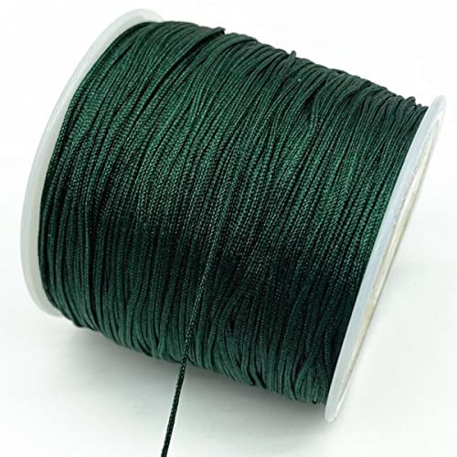 0,8 mm Nylonschnur, chinesischer Knoten, Makramee-Schnur, Armband, geflochtene Schnur, DIY-Quasten, Perlenschnur, Faden #ZZ04-08, dunkelgrün, 100 Yards 0,8 mm Nylonschnur, chinesischer Knoten, Makramee-Schnur, Armband, geflochtene Schnur, DIY-Quasten, Perlenschnur, Faden #ZZ04-08, dunkelgrün, 100 Yards von NARENDRA