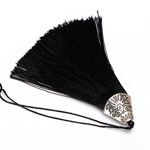 5 Stück 8 cm Bunte Seidenquaste für Schmuck DIY Ohrringe Herstellung Quaste mit Kappen Bohemian Quaste Ohrringe Charm Zubehör DIY-schwarz 5 Stück 8 cm Bunte Seidenquaste für Schmuck DIY Ohrringe Herstellung Quaste mit Kappen Bohemian Quaste Ohrringe Charm Zubehör DIY-schwarz von NARENDRA