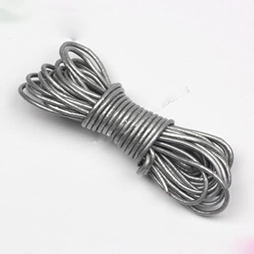 NARENDRA 2mm 5M/Lot Handwerk Farbe Runde Lederband Golden Silber DIY Halskette Armband Ohrringe Choker Schmuckherstellung-Silber 5M 010 NARENDRA 2mm 5M/Lot Handwerk Farbe Runde Lederband Golden Silber DIY Halskette Armband Ohrringe Choker Schmuckherstellung-Silber 5M 010 von NARENDRA