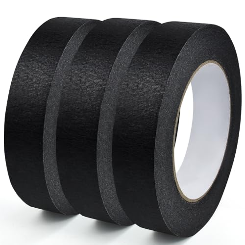 NAROSEBE 3 Rollen Schwarzes Malerband Kunsthandwerk Klebeband Abdeckband Kreppbänder Schmales Malerabdeckband Masking Tape Dekorieren Malerband für Auto Schule Büro Heimwerkerprojekte, 50mx2,5cm NAROSEBE 3 Rollen Schwarzes Malerband Kunsthandwerk Klebeband Abdeckband Kreppbänder Schmales Malerabdeckband Masking Tape Dekorieren Malerband für Auto Schule Büro Heimwerkerprojekte, 50mx2,5cm von NAROSEBE