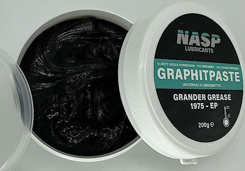 NASP® Graphitpaste Grafit Rostschutz Montagepaste Allzweckpaste Grander Grease 1975 EP - Made in Germany (200gr) von NASP