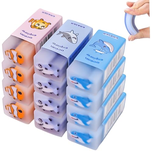 12pcs niedliche Radiergummis für Kinder, Ozeanthema Duftgummi, perfekt für Klassenzimmerpreise, Partygeschäfte und Geschenke im Klassenzimmer 12pcs niedliche Radiergummis für Kinder, Ozeanthema Duftgummi, perfekt für Klassenzimmerpreise, Partygeschäfte und Geschenke im Klassenzimmer von NASSMOSSE