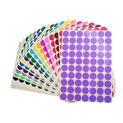 2800 PCs 3/4 runde Codierungskreispunkte, 20 Farben Neon Farbcodierungspunkte runde Aufkleber 2800 PCs 3/4 runde Codierungskreispunkte, 20 Farben Neon Farbcodierungspunkte runde Aufkleber von NASSMOSSE