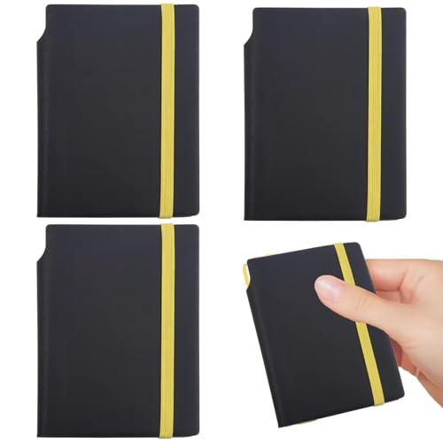 3pcs Pocket Notebook, 5, 5 x 4 Zoll tragbares A6 kleiner Notebook -Taschengröße mit Elastic Band & Lesezeichen PU Mini Notepad für Büroschule Schreibzubehör 3pcs Pocket Notebook, 5, 5 x 4 Zoll tragbares A6 kleiner Notebook -Taschengröße mit Elastic Band & Lesezeichen PU Mini Notepad für Büroschule Schreibzubehör von NASSMOSSE