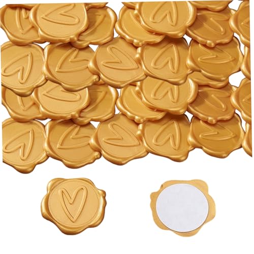 50pcs Gold Herzaufkleber, 1, 18 Zoll selbst kleber Goldwachs-Seehundaufkleber, exquisite Herzhülle Wachsiegel Stempel für Hochzeitsfeier Geburtstag 50pcs Gold Herzaufkleber, 1, 18 Zoll selbst kleber Goldwachs-Seehundaufkleber, exquisite Herzhülle Wachsiegel Stempel für Hochzeitsfeier Geburtstag von NASSMOSSE