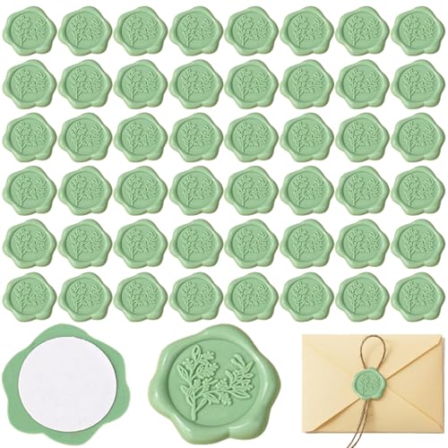 50pcs Wachs-Briefmarkenaufkleber, selbstklebende elegante Wachssiegel, grüne Umschlag Siegelaufkleber für Hochzeitsfeier, Geburtstag, Weihnachtseinladungen 50pcs Wachs-Briefmarkenaufkleber, selbstklebende elegante Wachssiegel, grüne Umschlag Siegelaufkleber für Hochzeitsfeier, Geburtstag, Weihnachtseinladungen von NASSMOSSE