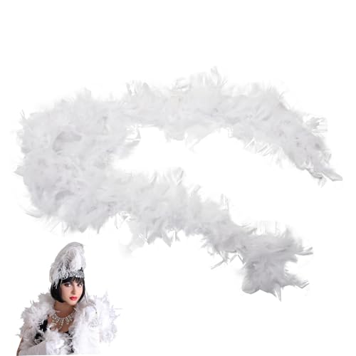 6.6ft weiße Federn Boa Fluffy Food Kleid für Party von NASSMOSSE