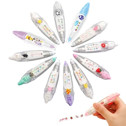 NASSMOSSE 12pcs Korrekturbandstift, DIY -Spitzen -Dekorationsbandstift, kreative Cartoon -Muster -Scrapbooking -Aufkleber Tagebuchdekor für Kinder Erwachsene und Karte NASSMOSSE 12pcs Korrekturbandstift, DIY -Spitzen -Dekorationsbandstift, kreative Cartoon -Muster -Scrapbooking -Aufkleber Tagebuchdekor für Kinder Erwachsene und Karte von NASSMOSSE