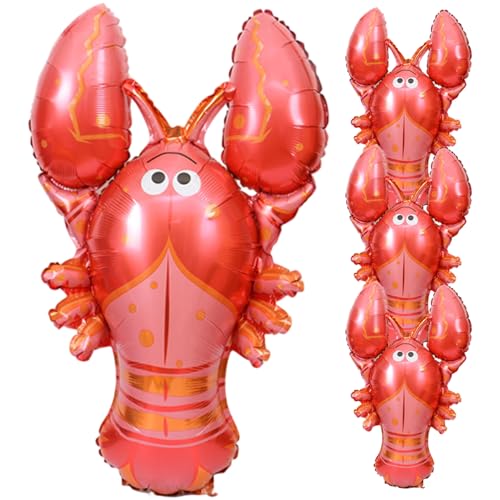 NASSMOSSE 4pcs Crawfish -Luftballons, 31 x 39 Zoll Aluminium Folie Hummerballons für Geburtstag Babyparty Brautthemenparty NASSMOSSE 4pcs Crawfish -Luftballons, 31 x 39 Zoll Aluminium Folie Hummerballons für Geburtstag Babyparty Brautthemenparty von NASSMOSSE