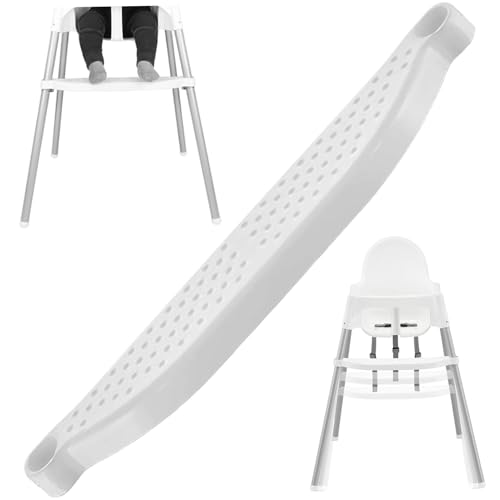 NASSMOSSE Hochstuhlfuß-Ruhe 18x3 Einstellbare Nicht rutschfeste Installation Plastikbaby High Stuhl Footstütze mit Befestigungsring tragbarer robuster und glattes Hochhaar-Zubehör von NASSMOSSE