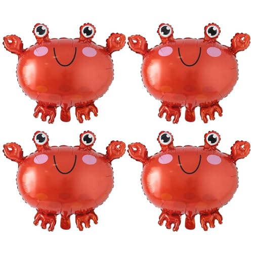 Partyballons, 4pcs 21x17 Zoll Aluminium Folie Krabbenballons für Geburtstag Babyparty Ozean Themed Party Dekorationen Lieferungen Partyballons, 4pcs 21x17 Zoll Aluminium Folie Krabbenballons für Geburtstag Babyparty Ozean Themed Party Dekorationen Lieferungen von NASSMOSSE