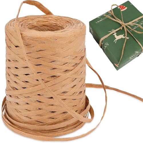 Raffia -Garn, 328 Fuß Raffia -Garn für Häkeln, Keine verblassende Rafia für Geschenkverpackung, Blumenstrauß, Häkelweben, DIY -Künste von NASSMOSSE