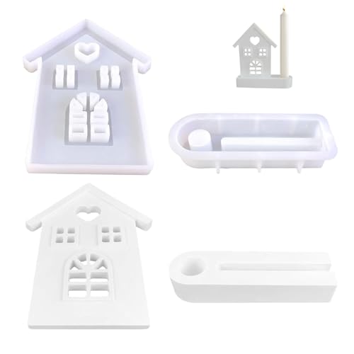 Silikonformen für Kerzenhalter mit Sockel, Epoxidharz-Formen für Esstisch, Heimdekoration, Hochzeitsdekorationen von NASSMOSSE