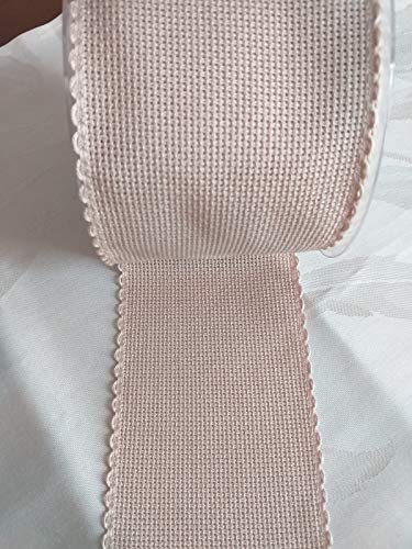 NASTRIFICIO ROSSI SAS Aida Tulip Kreuz Stich Roll 10 m (BEIGE, 83 MM) von NASTRIFICIO ROSSI SAS