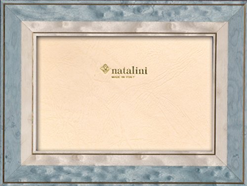 NATALINI, LORENA AZZURROBIANCO 13X 18 cm, Bilderrahmen mit Unterstützung für Tisch, Holz, Hell-blau, äußere Ausmaß 18 X 23 X 1,5 cm von Natalini