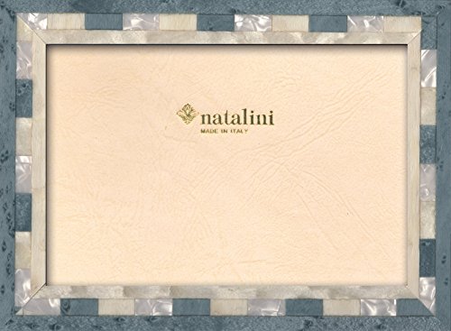 NATALINI, QH AZZURRO 13X 18 cm, Bilderrahmen mit Unterstützung für Tisch, Holz, Hell-blau, äußere Ausmaß 16 X 21 X 1,5 cm von Natalini