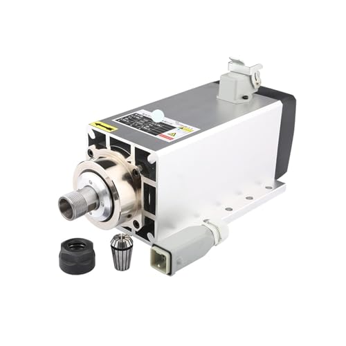 NATEPLALFC 3,5 kW ER20 Luftgekühlter Spindelmotor, 220 V 380 V, Vierkantspindelmontierter Flansch 4 Lager for Fräsen von Holzschnitzereien(220V) von NATEPLALFC