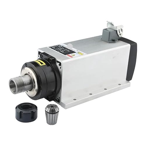 NATEPLALFC 3,5 kW ER25 Luftgekühlter Spindelmotor, 220 V 380 V, quadratisch mit 4 angeflanschten Keramiklagern, 18000 U/min for Oberfräsmaschine(3.5kw ER25 220V) von NATEPLALFC