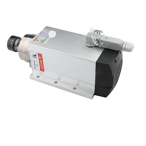 NATEPLALFC 4,5 kW quadratische luftgekühlte Spindel ER32 Spannfutter 4 Lager 220 V 380 V Router Holzbearbeitungs-Schnitz- und Fräsmaschine(4.5kw ER32 380V) von NATEPLALFC