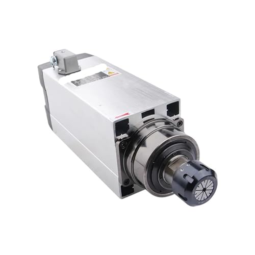 NATEPLALFC 6,0 kW, quadratische luftgekühlte Spindel, 220 V 380 V, Spindel for Holzfräsmaschinen, ER32-Spannfutter,(380V Junction Box) von NATEPLALFC